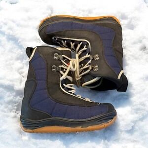 Men's Black and Blue Lamar Decade Lace Up Snowboard Boots-Size 7‎